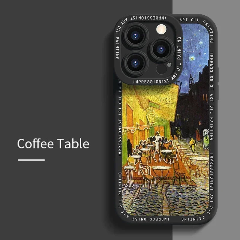 Luxury Art Coque Phone Cases for iPhone 11 13 12 14 15 Pro Max Case 15Plus 14Plus 14Pro 11Pro 12Pro 13Pro 15Pro 14 Pro Max Cover