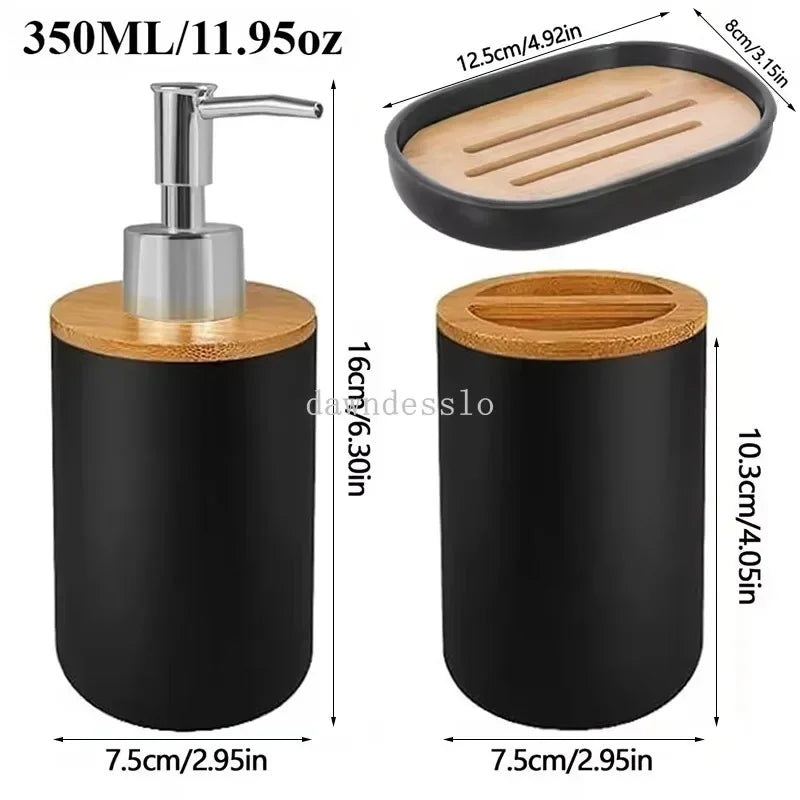 Bathroom Set Hands Soap Dispenser Toothbrush Holder and Soap Box Bathroom Decor Toiletries Holder for Bath Accessories