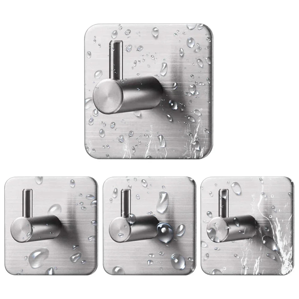 Stainless Steel Bathroom Accessories Self Adhesive Towel Hooks Wall Hook accesorios para el hogar novedades kitchen accessories