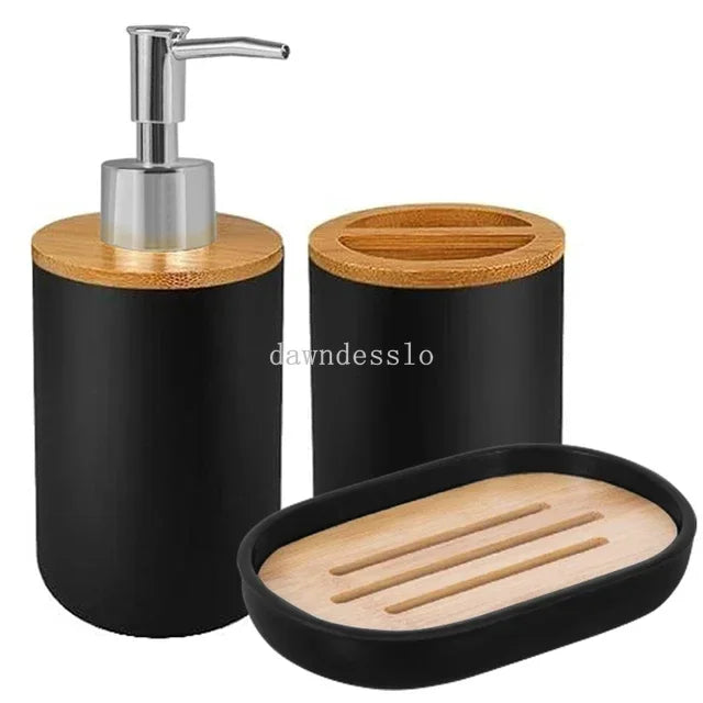 Bathroom Set Hands Soap Dispenser Toothbrush Holder and Soap Box Bathroom Decor Toiletries Holder for Bath Accessories