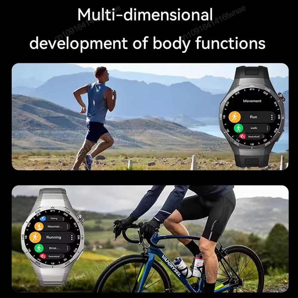 2025 New Smart Watch Men Watch 5 Pro 1.52 AMOLED Screen Bluetooth Call GPS Trajectory NFC Heart Rate Dynamic Lsland SmartWatches