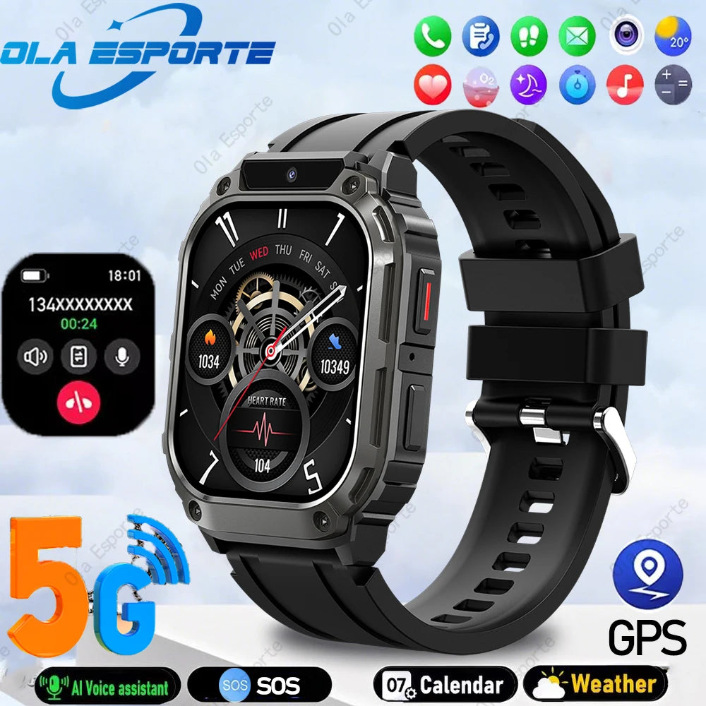 Smartwatch Men Women 5G/WIFI Network Watches SIM Card Camera GPS APP Health Monitor Sports Bluetooth Calls Smart Watch 2025 New