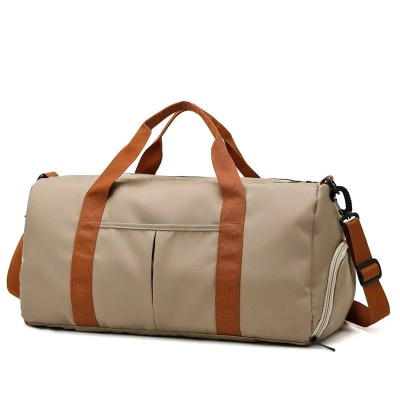 2025 New Fitness Bag Fashion Luggage Bag Men's Casual Large Capacity Sports Handbag Travel Storage Luggage Bag Simple Zipper Bag
