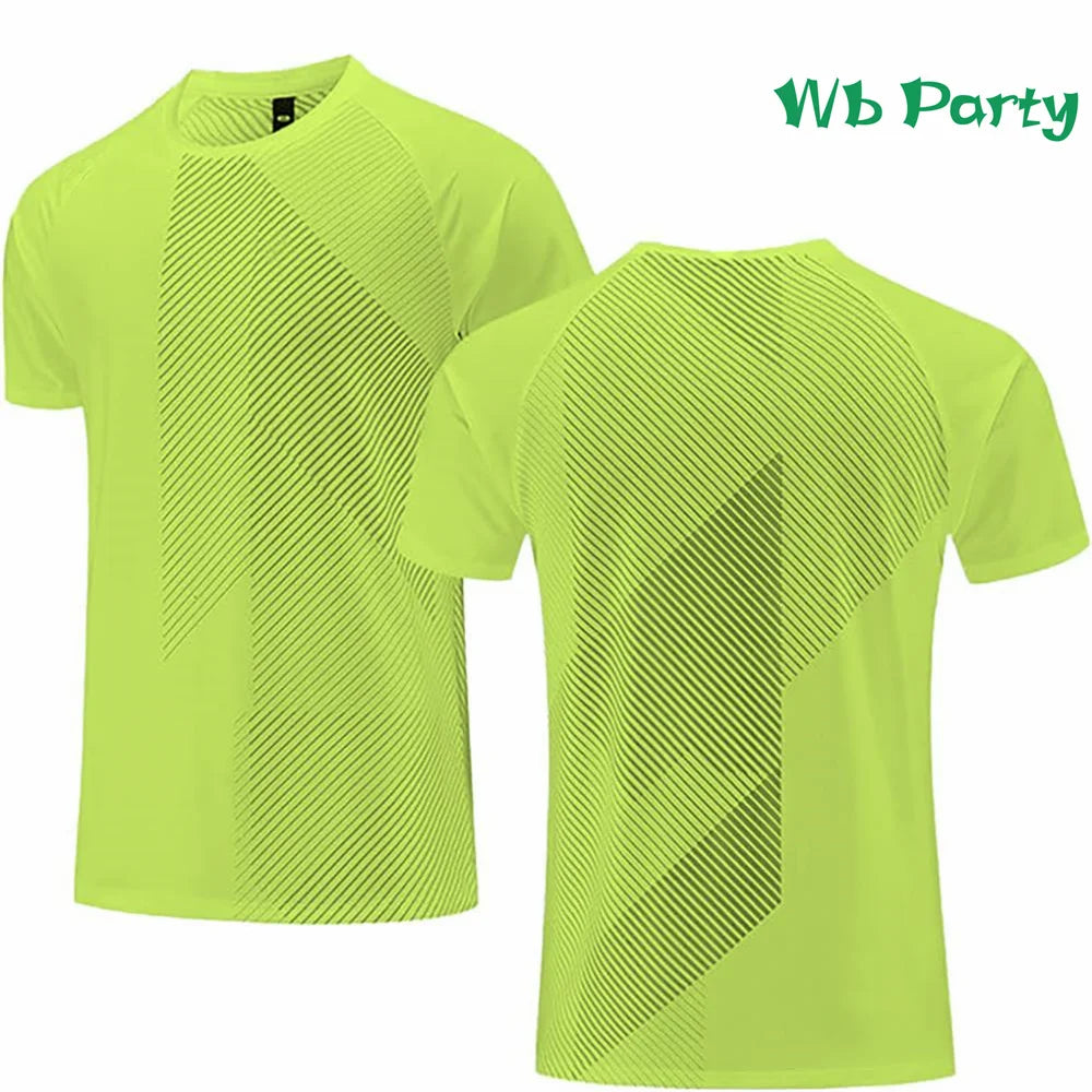 Fitness T shirt Men Fashion Short Sleeve Tee Men's Clothing Gym T-shirt Summer Breathable T-shirts for Men Polyester O-Neck Tops