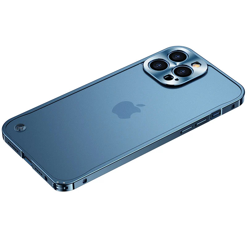 Metal Phone Cases For IPhone 12 13 14 Pro Max Cover 16 Plus Magnetic Aluminum Frame Phone Shell For Iphone 15 12 Mini 13 Pro Max