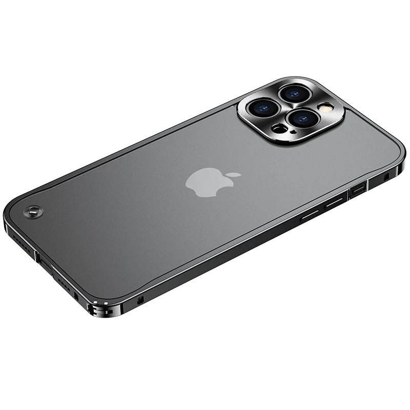 Metal Phone Cases For IPhone 12 13 14 Pro Max Cover 16 Plus Magnetic Aluminum Frame Phone Shell For Iphone 15 12 Mini 13 Pro Max