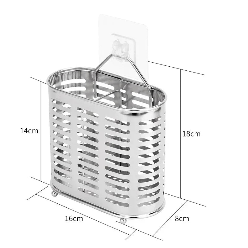 Kitchen Organizer Stainless Steel Dish Drainer Kitchen Tableware Storage Rack Chopsticks Spoon Fork Storage Holder For Kitchen