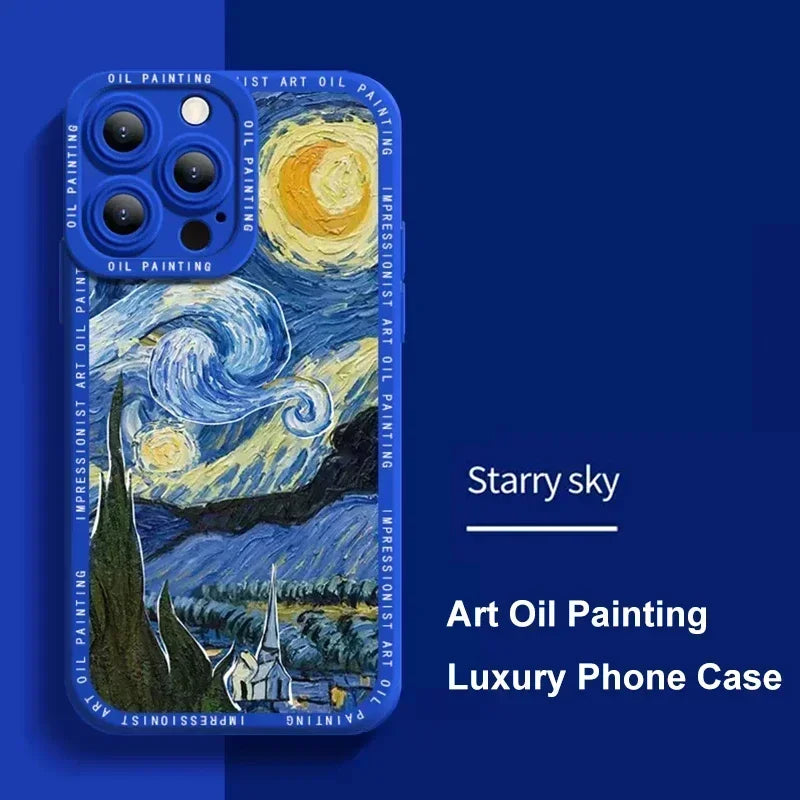 Luxury Art Coque Phone Cases for iPhone 11 13 12 14 15 Pro Max Case 15Plus 14Plus 14Pro 11Pro 12Pro 13Pro 15Pro 14 Pro Max Cover