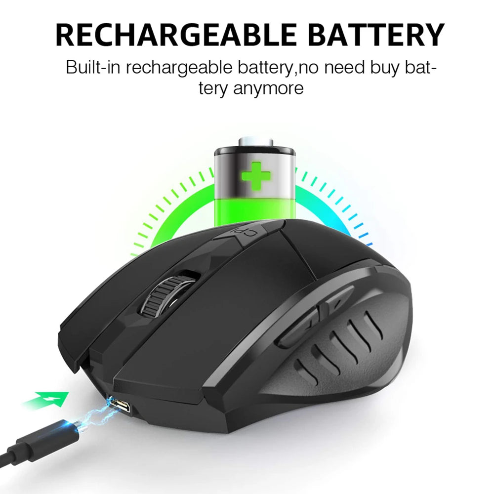 Bluetooth Rechargeable Wireless or 2.4G PM6 Wireless Mouse Office Mute Support PC Laptop Tablet Gamer Mouse For Computer