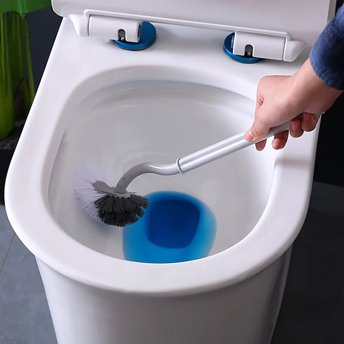 Household Toilet Long Handle Toilet Brush; Toilet Brush; Cleaning Wall-mounted Toilet; No Dead Corner Cleaning Toilet