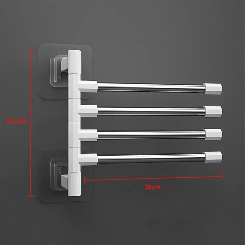 Towel Rack Bathroom Accessories Sets Kitchen Wall Shelf Without Drilling Mounted Organizers Storage Stainless Bath Shelves