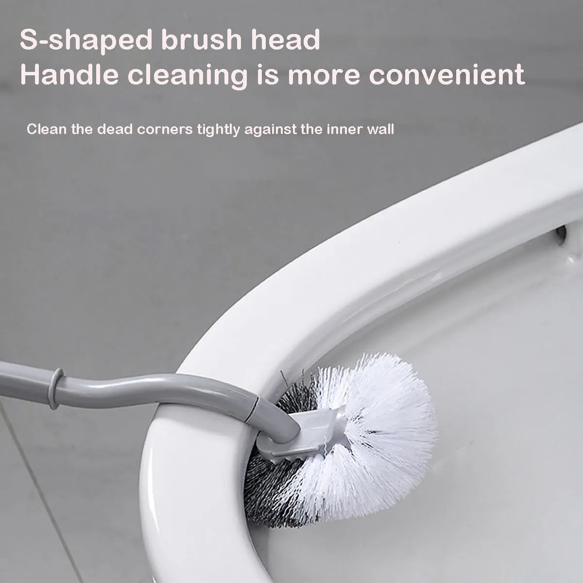 Household Toilet Long Handle Toilet Brush; Toilet Brush; Cleaning Wall-mounted Toilet; No Dead Corner Cleaning Toilet