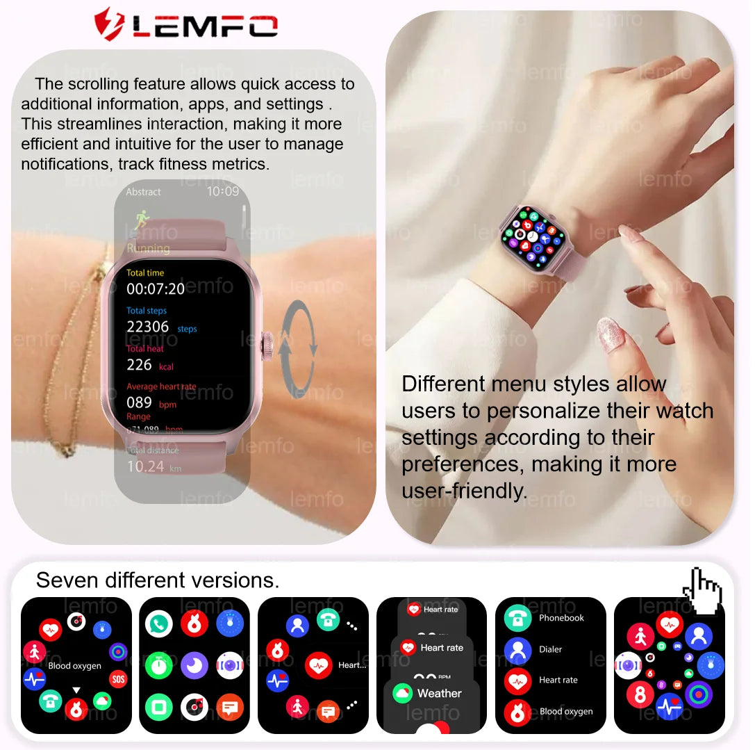 2025 smart watches for women Calories Notification Reminder Health Tracker  Weather Forecast Sport Modes smart watch smartwatch