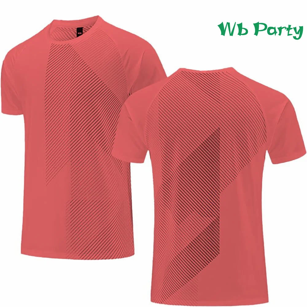Fitness T shirt Men Fashion Short Sleeve Tee Men's Clothing Gym T-shirt Summer Breathable T-shirts for Men Polyester O-Neck Tops