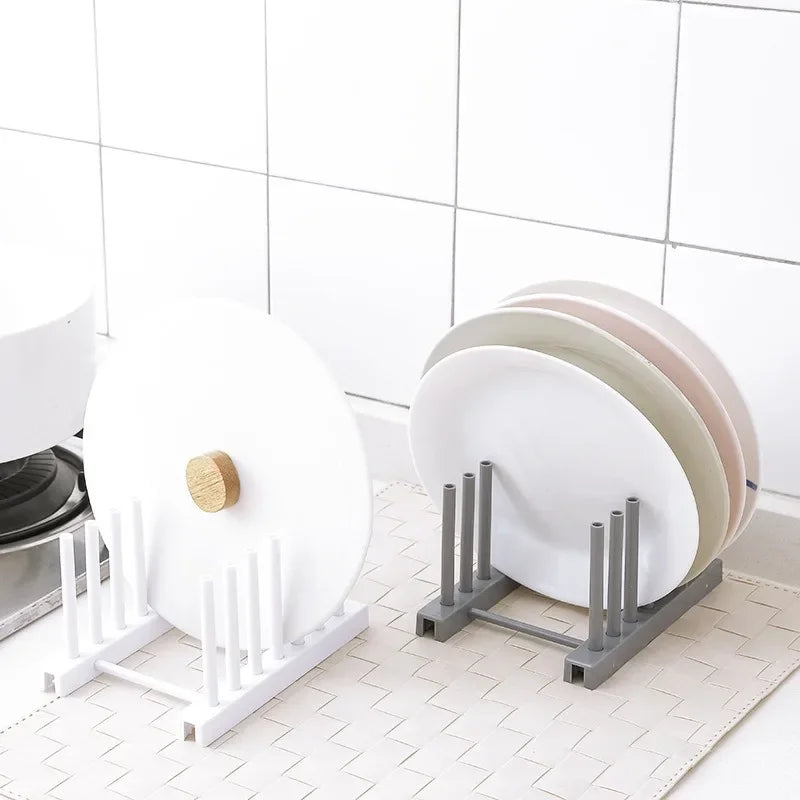 Kitchen Plates Pot Covers Home Cabinet Creative Bowl Dish Storage Rack Plastic Drain Rack Convenient and Simple