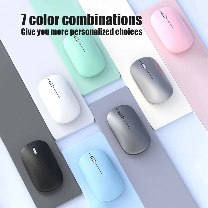 Bluetooth Wireless Mute Mouse Dual Mode Dpi Adjustable 2.4g Type-C Rechargeable Silent Ergonomic Office Mouse