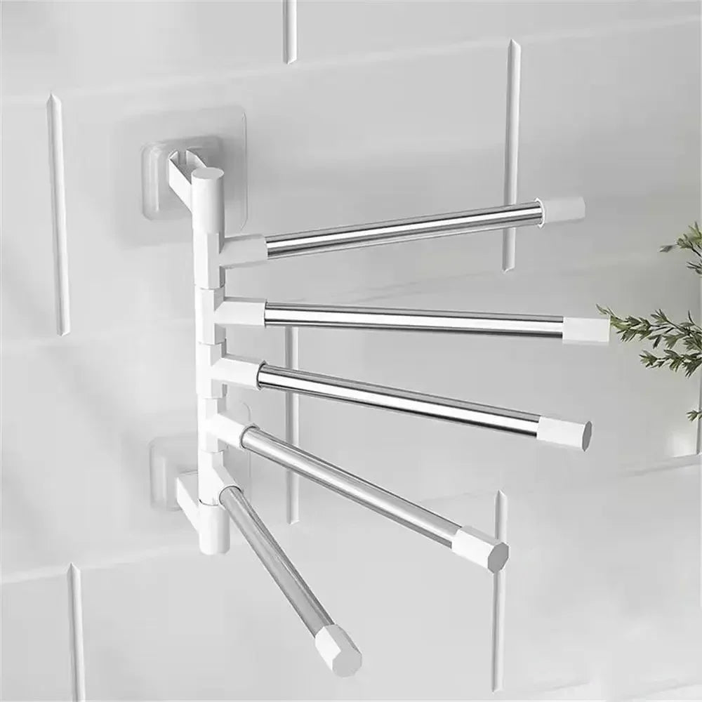 Towel Rack Bathroom Accessories Sets Kitchen Wall Shelf Without Drilling Mounted Organizers Storage Stainless Bath Shelves