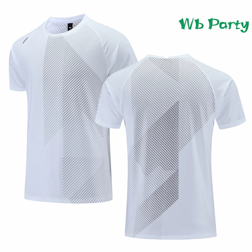 Fitness T shirt Men Fashion Short Sleeve Tee Men's Clothing Gym T-shirt Summer Breathable T-shirts for Men Polyester O-Neck Tops