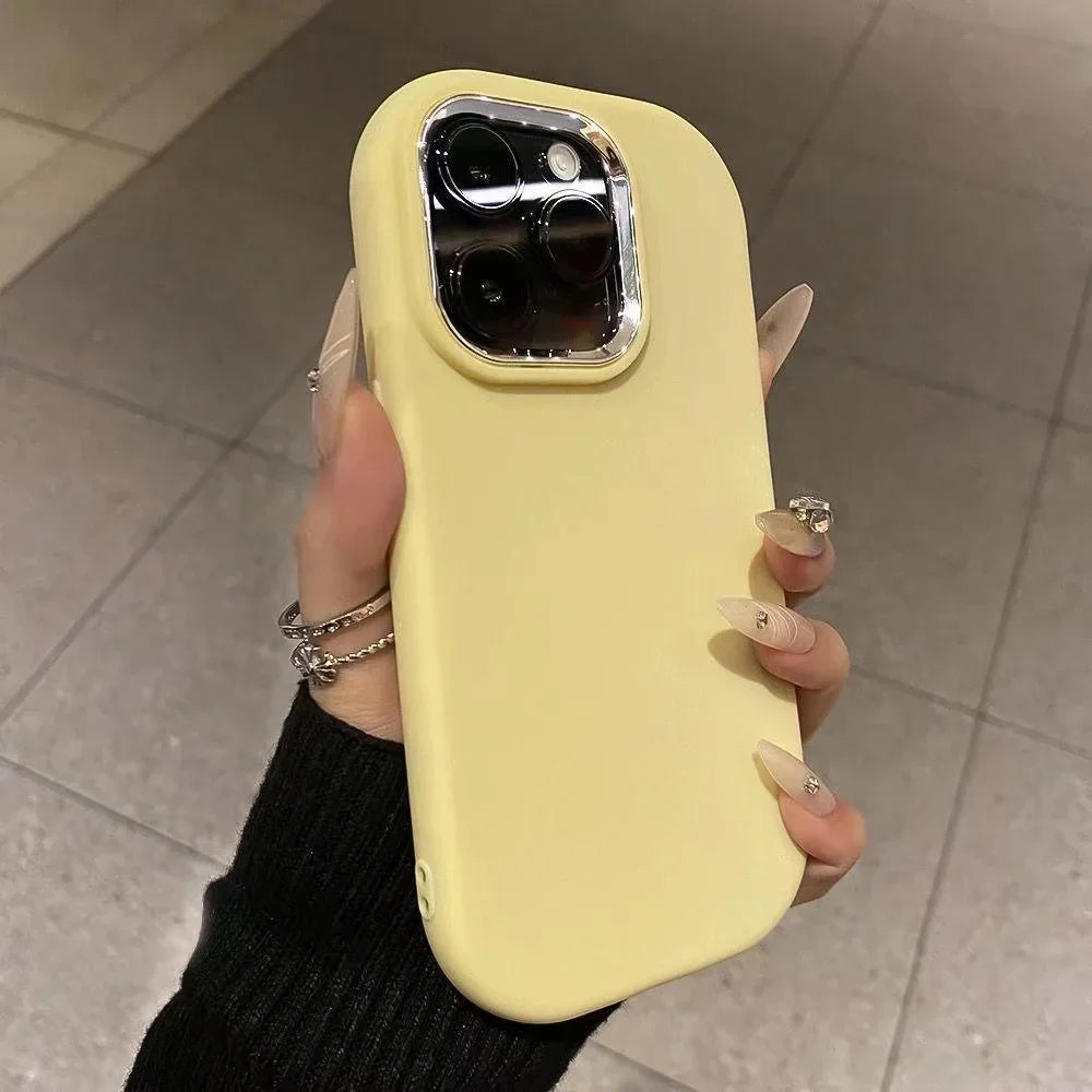 Fashion Soft Candy Silicone Phone Case For iPhone 16 11 12 13 14 15 Pro Max X Xs XR Max Shockproof Bumper Cases Cover