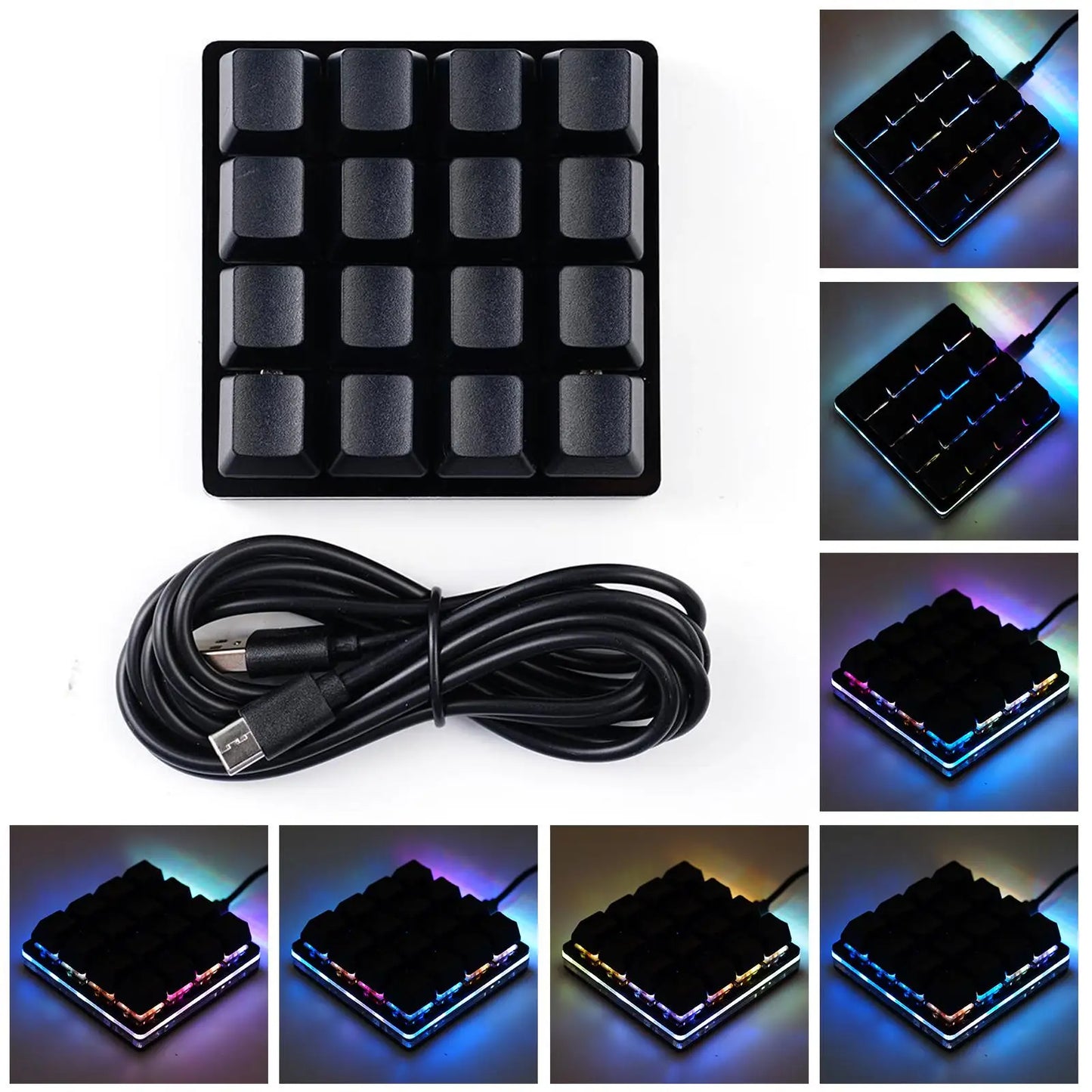 Mini Black 24 Keys Custom Mechanical Keyboard 16 Keys Programmable Gaming Keyboard Sayo Device Shortcut Keypad for Office