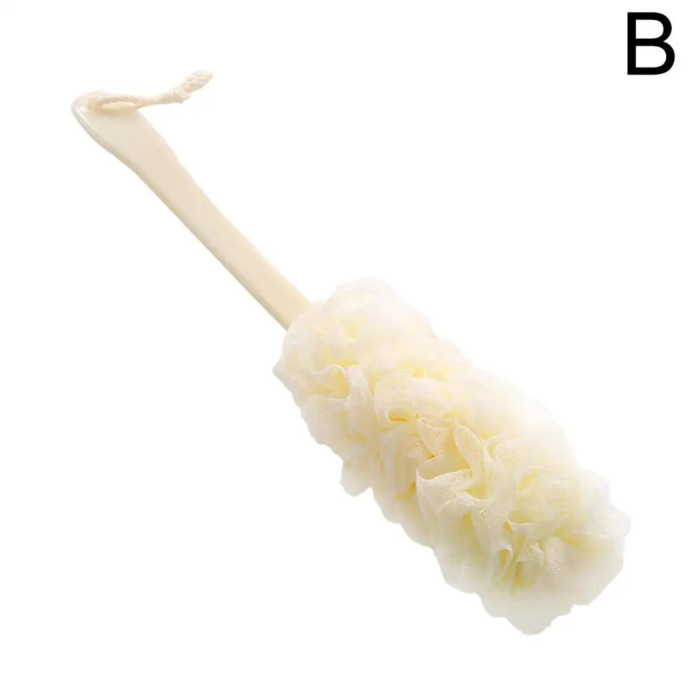 Long Handle Shower Mesh Bath Bubble Ball Loofah Body Exfoliating Brush Soft Cleaner Skin Scrub Back Brush Bathroom Supplies