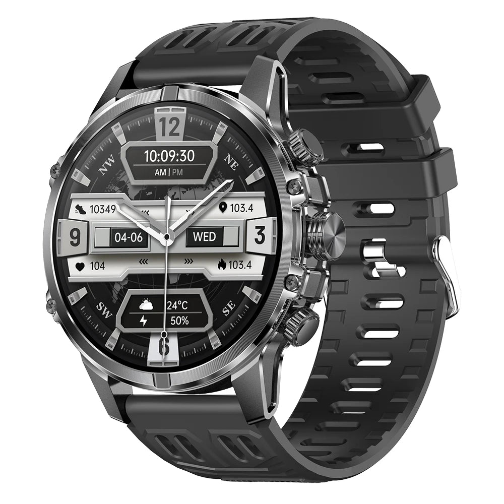 Smart Watch For Men AMOLED Screen LED Flashlight Waterproof Heart Rate Monitor Bluetooth Call Sport Fitness Women Smartwatch