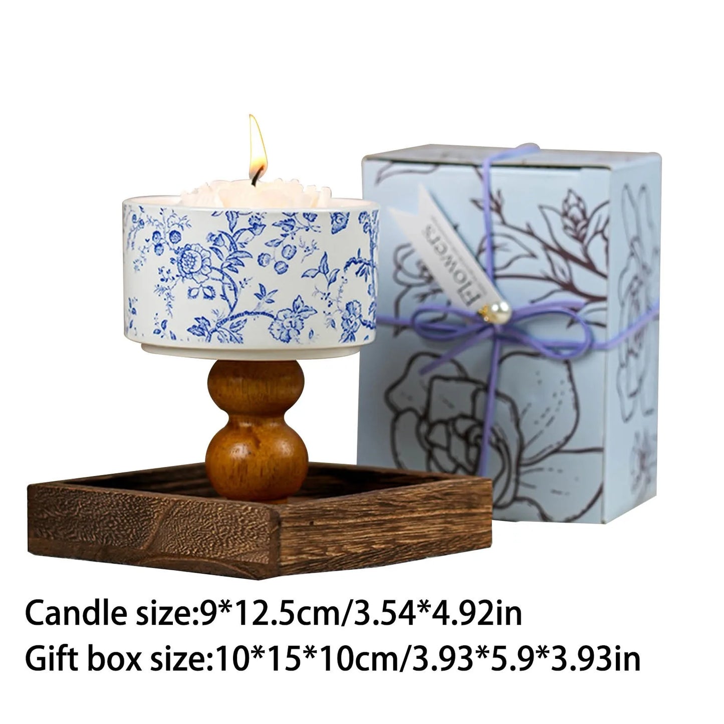 Camellia scented candle with gift box Creative Camellia Aromatherapy Candle Gift Box Set for Senior Birthday Gift New Year Gift
