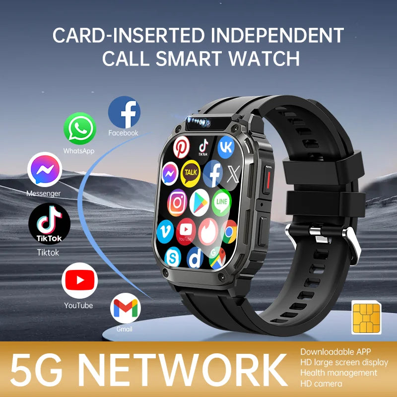 Smartwatch Men Women 5G/WIFI Network Watches SIM Card Camera GPS APP Health Monitor Sports Bluetooth Calls Smart Watch 2025 New