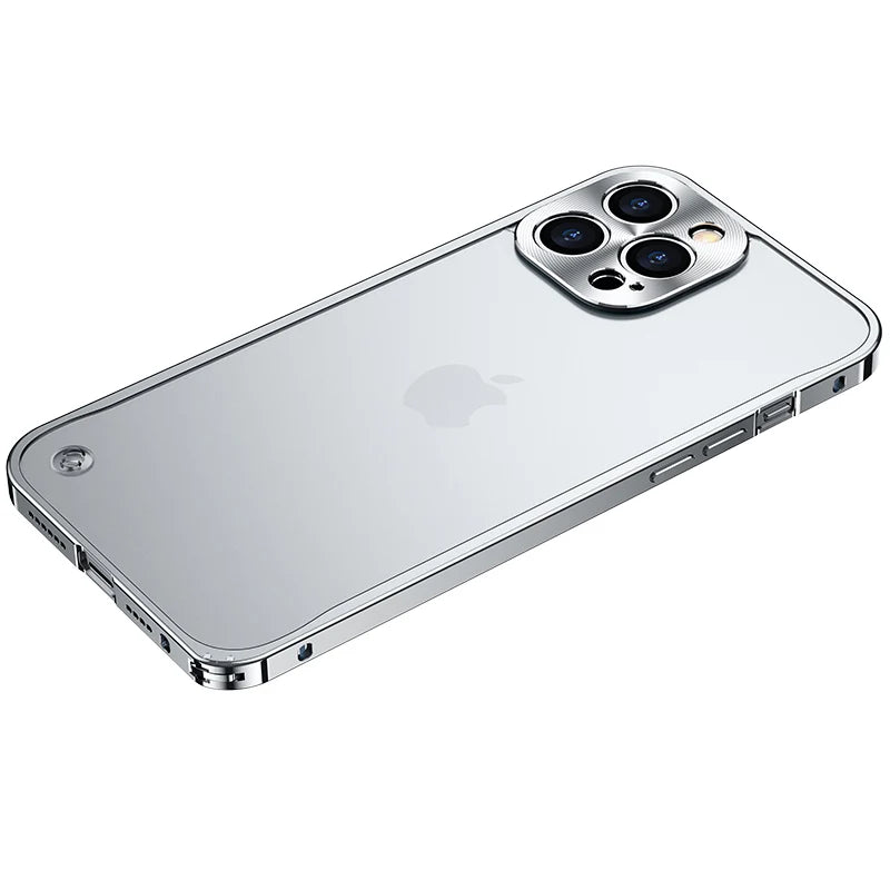 Metal Phone Cases For IPhone 12 13 14 Pro Max Cover 16 Plus Magnetic Aluminum Frame Phone Shell For Iphone 15 12 Mini 13 Pro Max