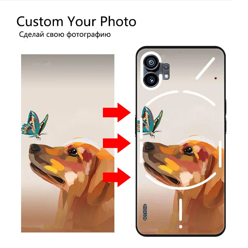 Customized Photo Cases For Nothing Phone 1 2 Case Soft Design DIY Image Picture Name Cover Phone2 One Two A063 A065 TPU Fundas