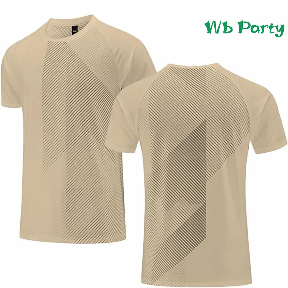 Fitness T shirt Men Fashion Short Sleeve Tee Men's Clothing Gym T-shirt Summer Breathable T-shirts for Men Polyester O-Neck Tops
