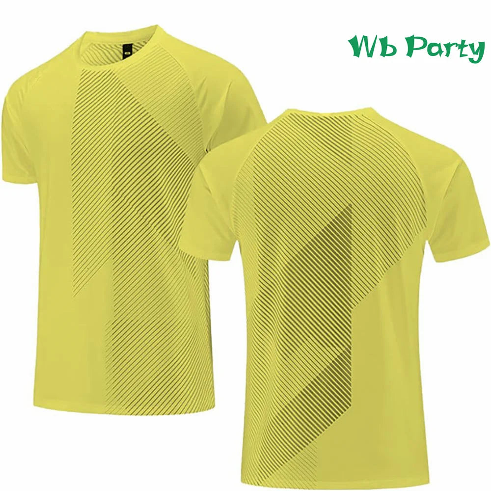 Fitness T shirt Men Fashion Short Sleeve Tee Men's Clothing Gym T-shirt Summer Breathable T-shirts for Men Polyester O-Neck Tops