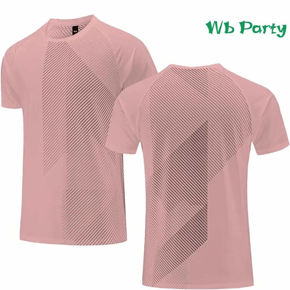 Fitness T shirt Men Fashion Short Sleeve Tee Men's Clothing Gym T-shirt Summer Breathable T-shirts for Men Polyester O-Neck Tops