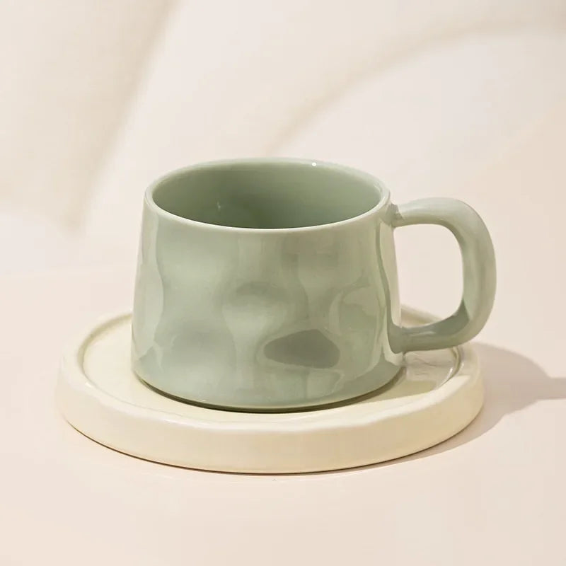 Ceramic Mugs Cute Coffee Cups and Saucers Creative Exquisite Afternoon teacup Breakfast Milk Mug Girl Gift Coffee Cup Water cups