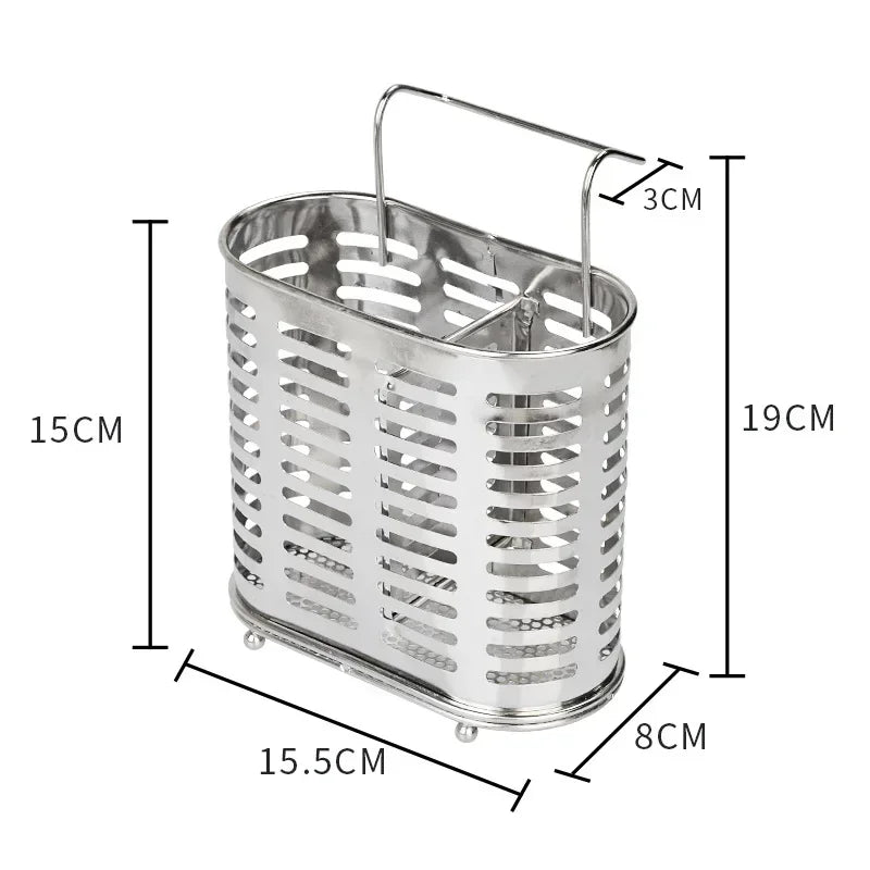 Kitchen Organizer Stainless Steel Dish Drainer Kitchen Tableware Storage Rack Chopsticks Spoon Fork Storage Holder For Kitchen
