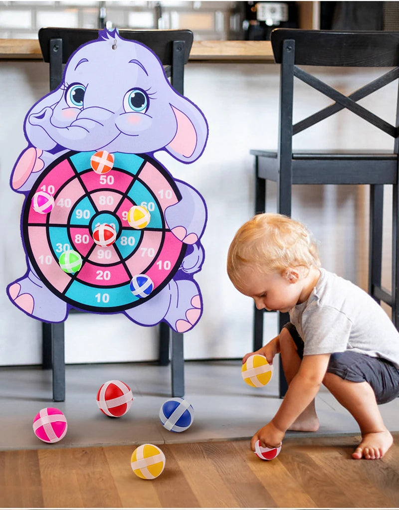 Educational Dart Board Games for Children Indoor Outdoor Party Play Games Kids Dartboard with Sticky Balls Sports Games For Kids