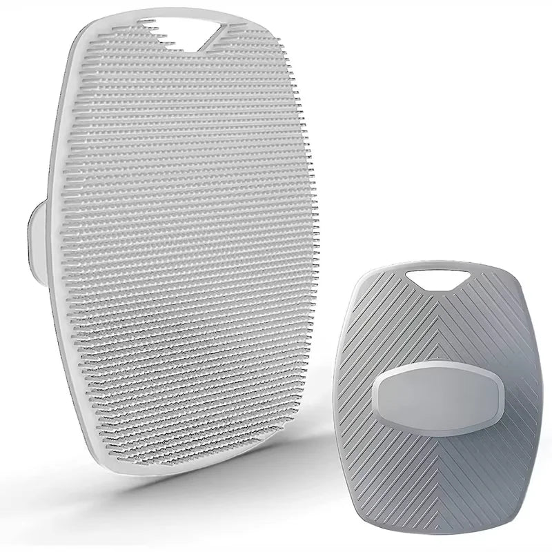 Body cleaning brush, bath brush, soft-bristled massage shower brush, made of silicone material, with anti-slip handle design.