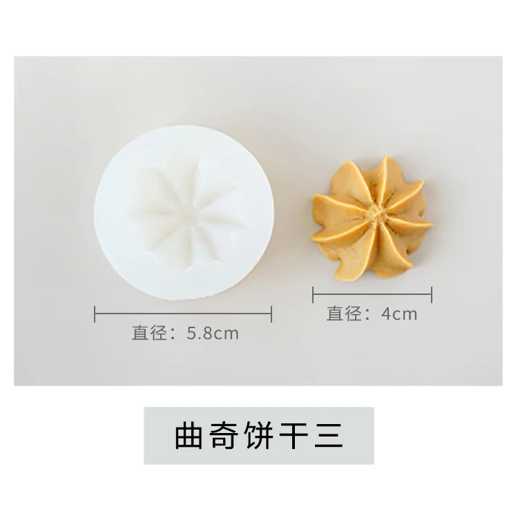 Biscuit Scented Candle Silicone Mold Simulation Modeling Candle Diy Plaster Baking Cake Mold Cake Decorating Tools