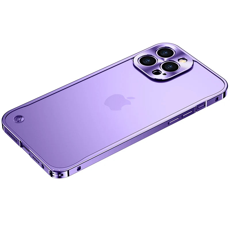 Metal Phone Cases For IPhone 12 13 14 Pro Max Cover 16 Plus Magnetic Aluminum Frame Phone Shell For Iphone 15 12 Mini 13 Pro Max