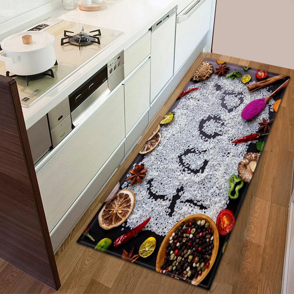 Kitchen Rug Durable Home Entrance Doormat High-end Kitchen Mats for Floor Waterproof House Hold Washable Non-slip Large Carpet