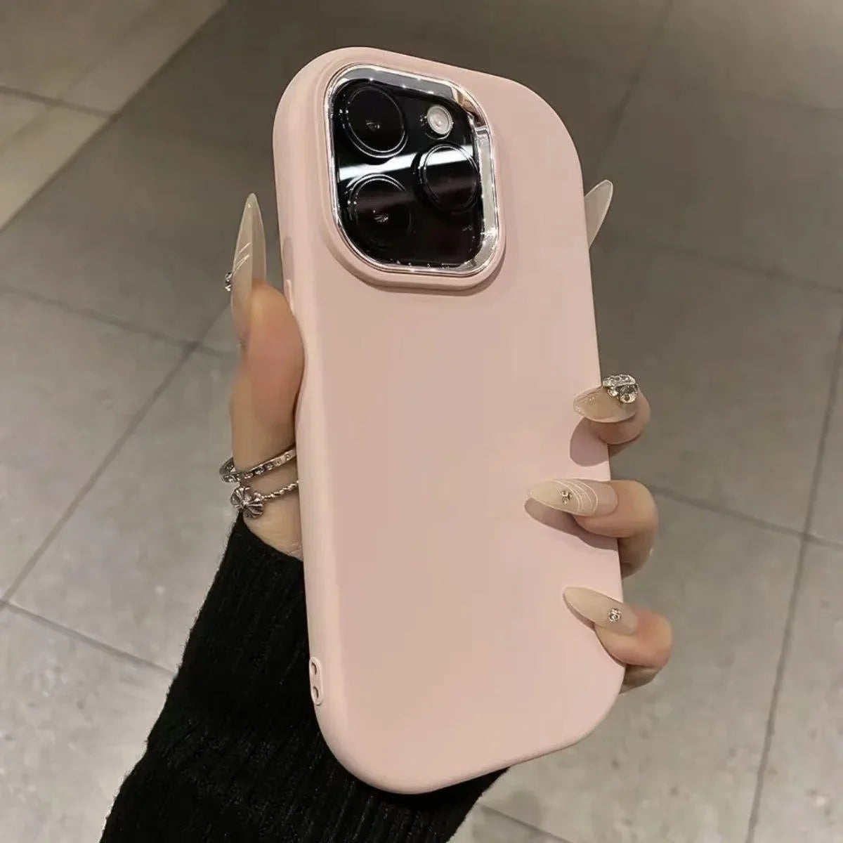 Fashion Soft Candy Silicone Phone Case For iPhone 16 11 12 13 14 15 Pro Max X Xs XR Max Shockproof Bumper Cases Cover