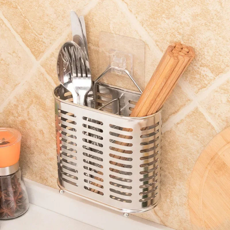 Kitchen Organizer Stainless Steel Dish Drainer Kitchen Tableware Storage Rack Chopsticks Spoon Fork Storage Holder For Kitchen