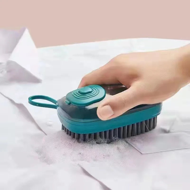 Household Automatic Liquid Washing Brush, Plastic Multifunctional Clothes Cleaning Brush Tool