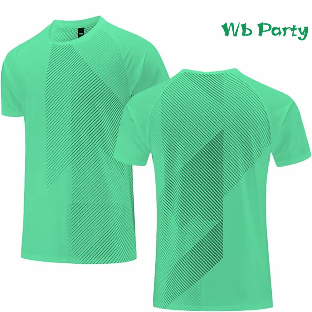 Fitness T shirt Men Fashion Short Sleeve Tee Men's Clothing Gym T-shirt Summer Breathable T-shirts for Men Polyester O-Neck Tops