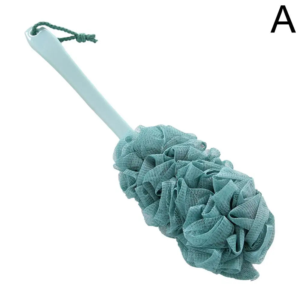 Long Handle Shower Mesh Bath Bubble Ball Loofah Body Exfoliating Brush Soft Cleaner Skin Scrub Back Brush Bathroom Supplies