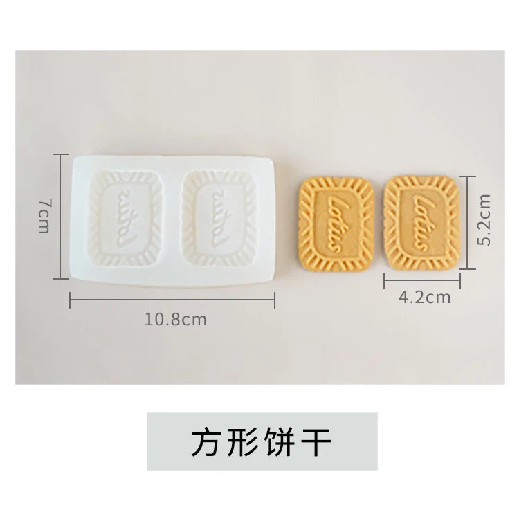Biscuit Scented Candle Silicone Mold Simulation Modeling Candle Diy Plaster Baking Cake Mold Cake Decorating Tools