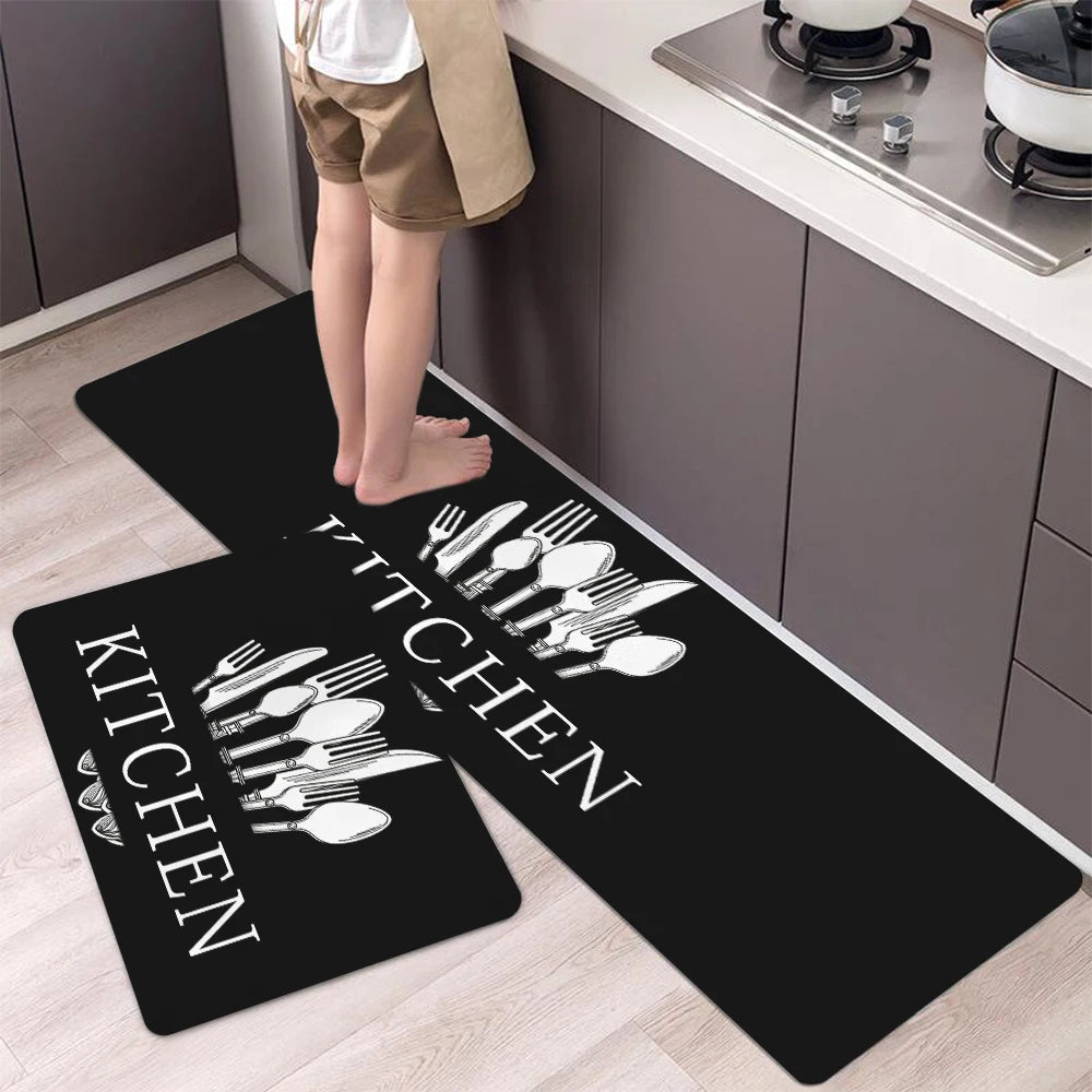 Kitchen Rug Durable Home Entrance Doormat High-end Kitchen Mats for Floor Waterproof House Hold Washable Non-slip Large Carpet