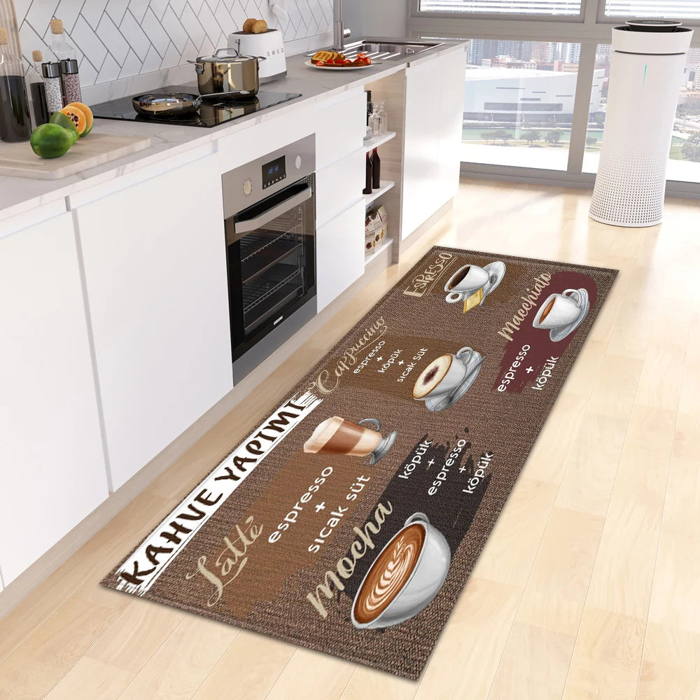 Kitchen Rug Durable Home Entrance Doormat High-end Kitchen Mats for Floor Waterproof House Hold Washable Non-slip Large Carpet