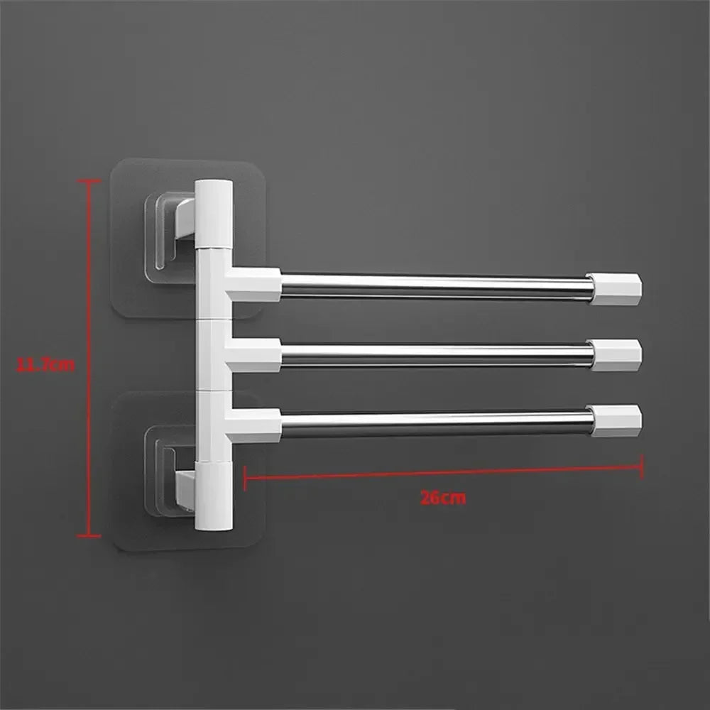 Towel Rack Bathroom Accessories Sets Kitchen Wall Shelf Without Drilling Mounted Organizers Storage Stainless Bath Shelves
