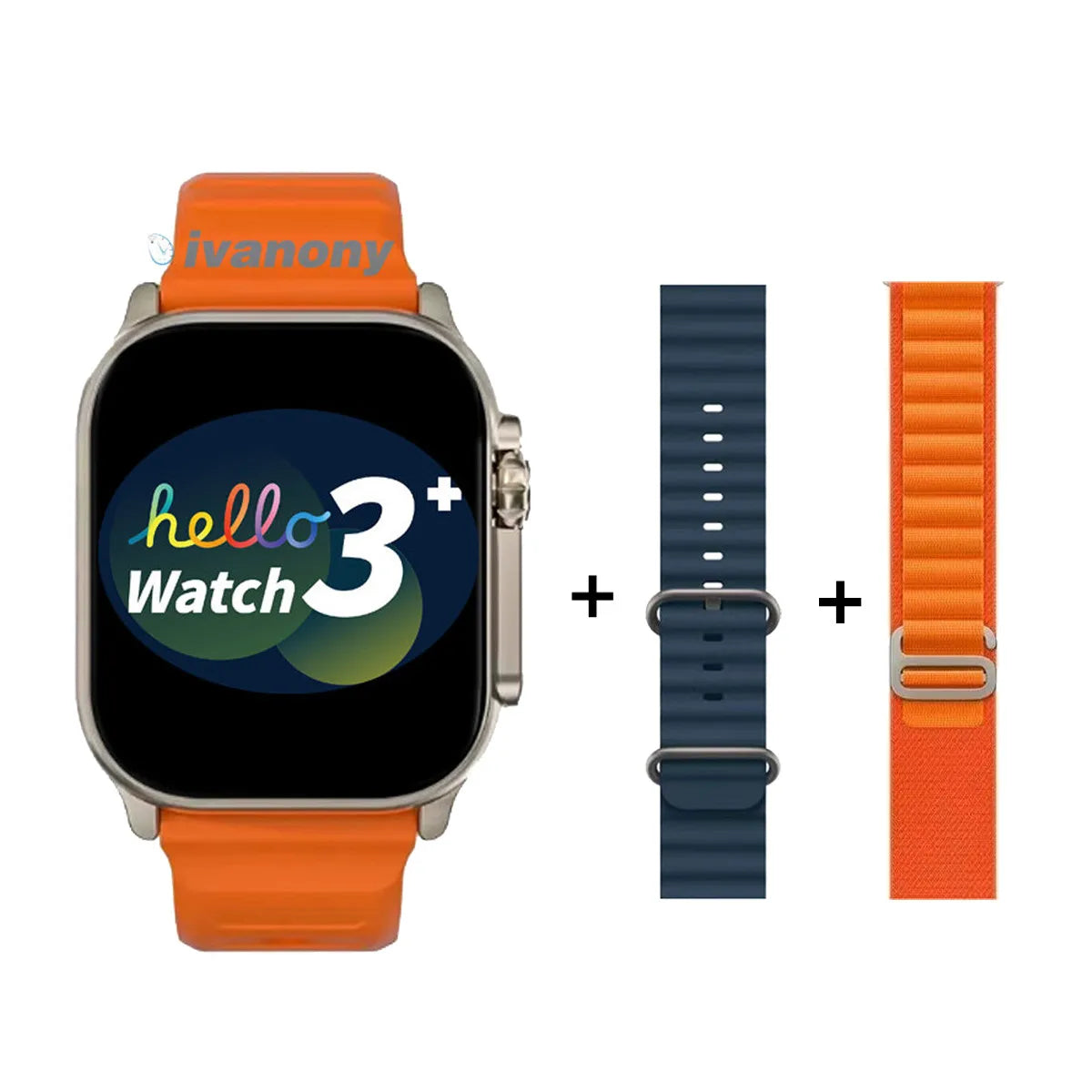Smart Watch Hello Watch 3 Plus Ultra 2.04inch Amoled Screen Voice Assistant ChatGPT Ebook Compass Dual Core 49mm Smartwatch Men